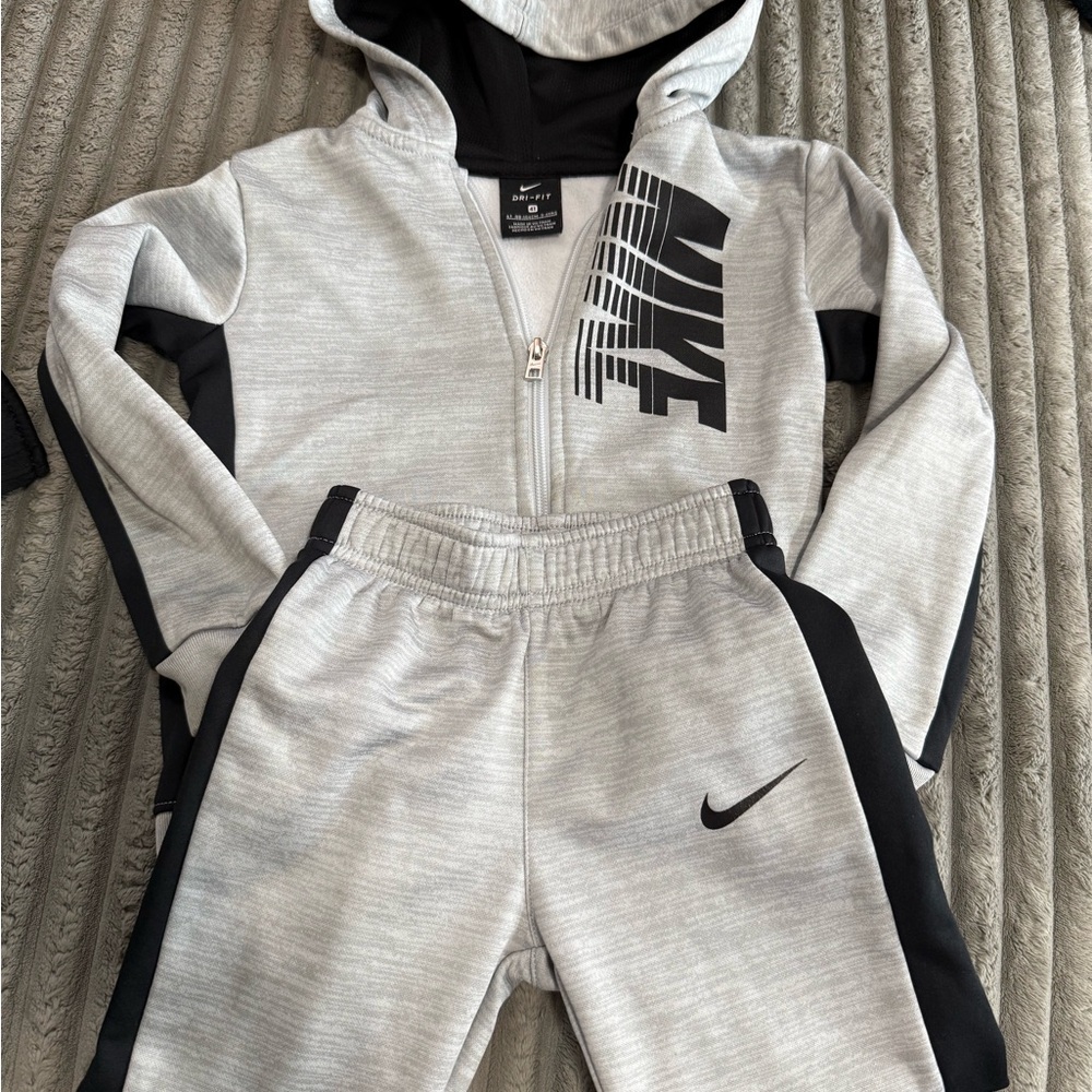 Nike Kids Gray and Black Jogger Set